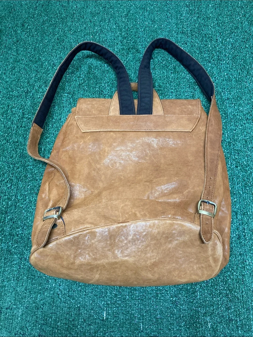 Anonimo Fiorentino Women's Woven Leather Backpack - Tan (OKPM-09-031)